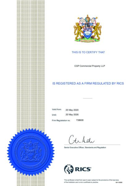 Firm Certificate for CGP Commercial Property LLP